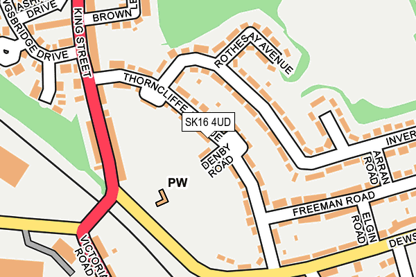 SK16 4UD map - OS OpenMap – Local (Ordnance Survey)