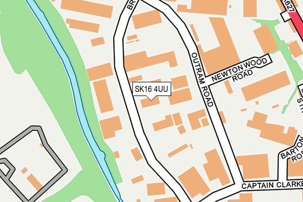 SK16 4UU map - OS OpenMap – Local (Ordnance Survey)