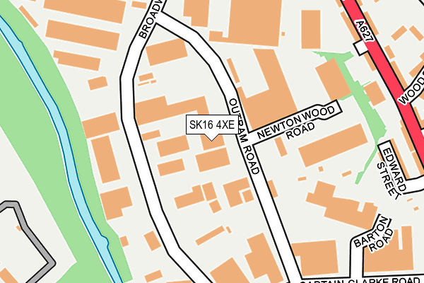SK16 4XE map - OS OpenMap – Local (Ordnance Survey)