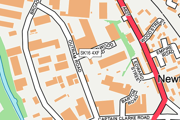 SK16 4XF map - OS OpenMap – Local (Ordnance Survey)