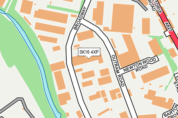 SK16 4XP map - OS OpenMap – Local (Ordnance Survey)