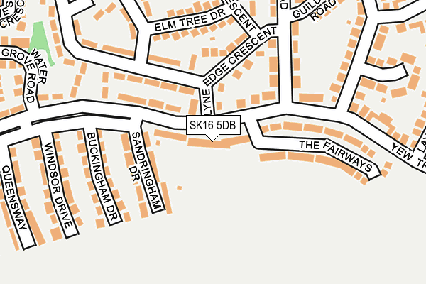 SK16 5DB map - OS OpenMap – Local (Ordnance Survey)