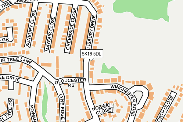 SK16 5DL map - OS OpenMap – Local (Ordnance Survey)