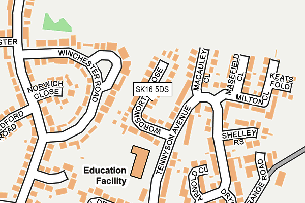 SK16 5DS map - OS OpenMap – Local (Ordnance Survey)
