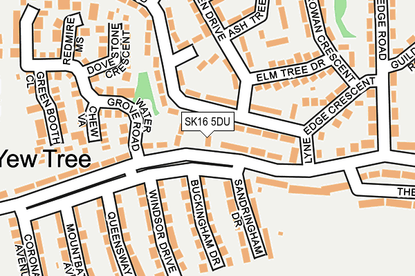 SK16 5DU map - OS OpenMap – Local (Ordnance Survey)