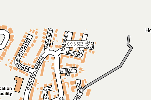 SK16 5DZ map - OS OpenMap – Local (Ordnance Survey)