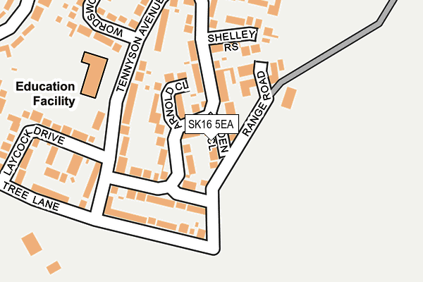 SK16 5EA map - OS OpenMap – Local (Ordnance Survey)