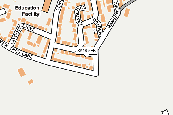 SK16 5EB map - OS OpenMap – Local (Ordnance Survey)