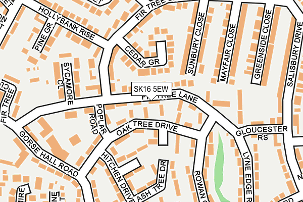 SK16 5EW map - OS OpenMap – Local (Ordnance Survey)