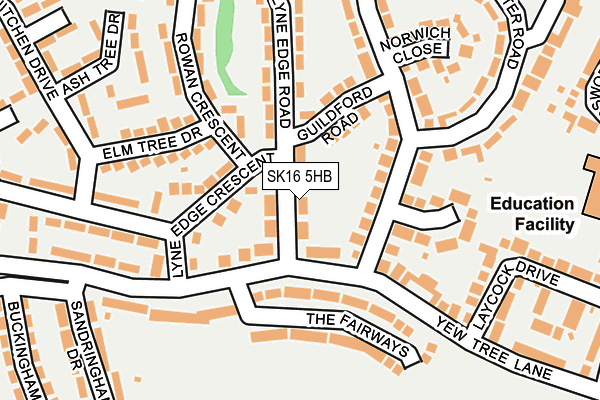 SK16 5HB map - OS OpenMap – Local (Ordnance Survey)