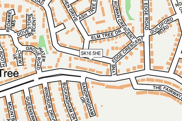 SK16 5HE map - OS OpenMap – Local (Ordnance Survey)