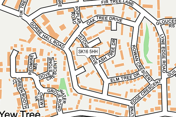 SK16 5HH map - OS OpenMap – Local (Ordnance Survey)