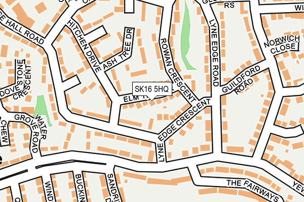 SK16 5HQ map - OS OpenMap – Local (Ordnance Survey)