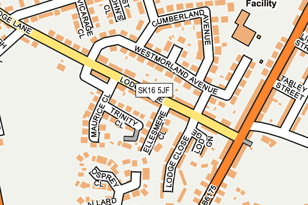 SK16 5JF map - OS OpenMap – Local (Ordnance Survey)