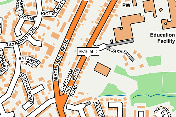 SK16 5LD map - OS OpenMap – Local (Ordnance Survey)