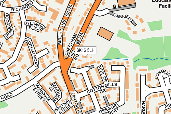 SK16 5LH map - OS OpenMap – Local (Ordnance Survey)