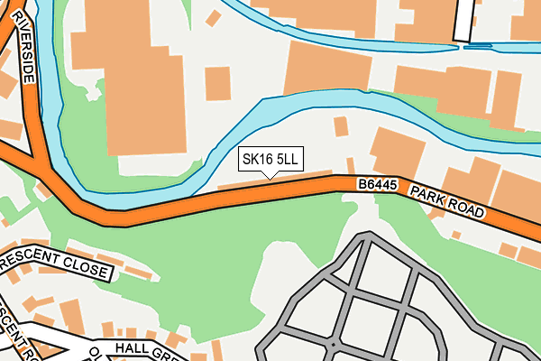 SK16 5LL map - OS OpenMap – Local (Ordnance Survey)