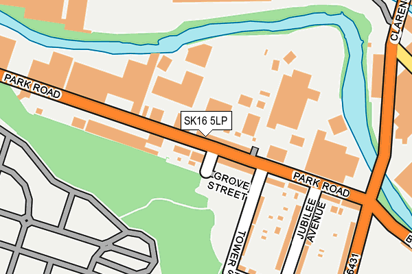 SK16 5LP map - OS OpenMap – Local (Ordnance Survey)