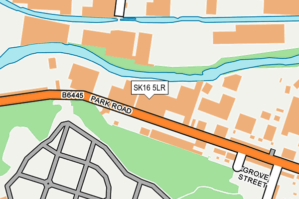 SK16 5LR map - OS OpenMap – Local (Ordnance Survey)