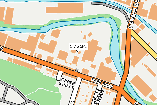 SK16 5PL map - OS OpenMap – Local (Ordnance Survey)