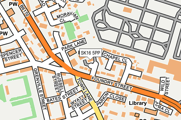 SK16 5PP map - OS OpenMap – Local (Ordnance Survey)