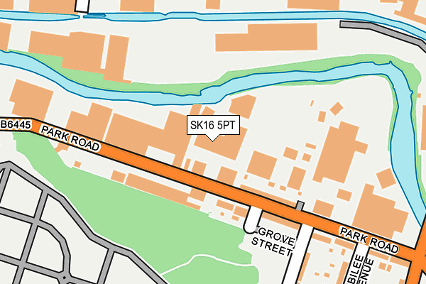 SK16 5PT map - OS OpenMap – Local (Ordnance Survey)