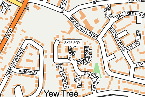 SK16 5QY map - OS OpenMap – Local (Ordnance Survey)