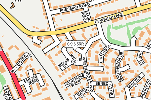 SK16 5RR map - OS OpenMap – Local (Ordnance Survey)