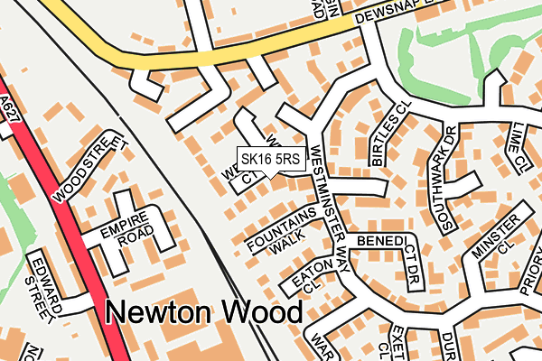 SK16 5RS map - OS OpenMap – Local (Ordnance Survey)