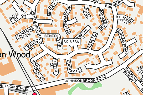 SK16 5SA map - OS OpenMap – Local (Ordnance Survey)