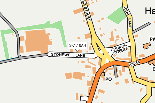 SK17 0AH map - OS OpenMap – Local (Ordnance Survey)