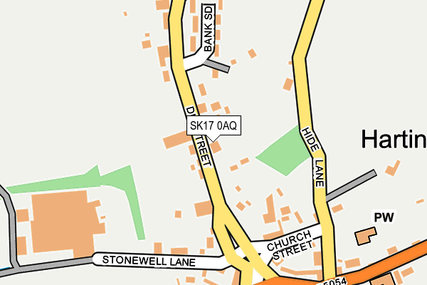 SK17 0AQ map - OS OpenMap – Local (Ordnance Survey)