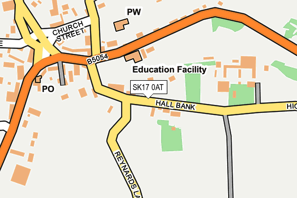 SK17 0AT map - OS OpenMap – Local (Ordnance Survey)