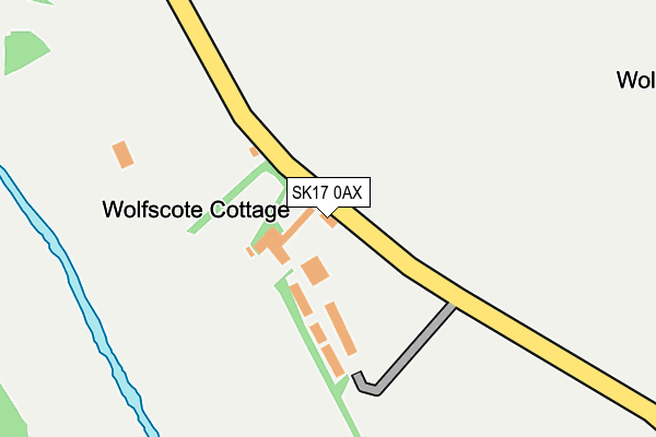 SK17 0AX map - OS OpenMap – Local (Ordnance Survey)