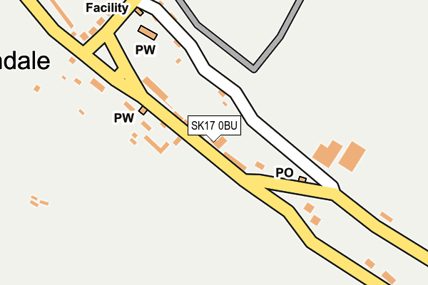 SK17 0BU map - OS OpenMap – Local (Ordnance Survey)