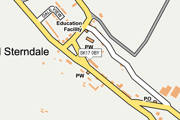 SK17 0BY map - OS OpenMap – Local (Ordnance Survey)