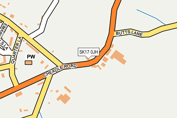 SK17 0JH map - OS OpenMap – Local (Ordnance Survey)