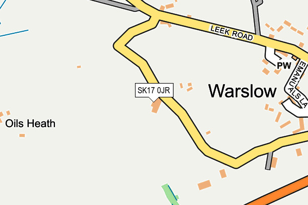 SK17 0JR map - OS OpenMap – Local (Ordnance Survey)