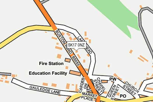 SK17 0NZ map - OS OpenMap – Local (Ordnance Survey)