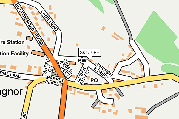 SK17 0PE map - OS OpenMap – Local (Ordnance Survey)