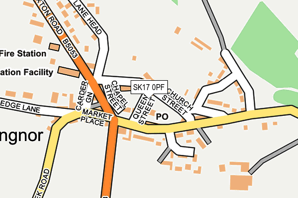 SK17 0PF map - OS OpenMap – Local (Ordnance Survey)