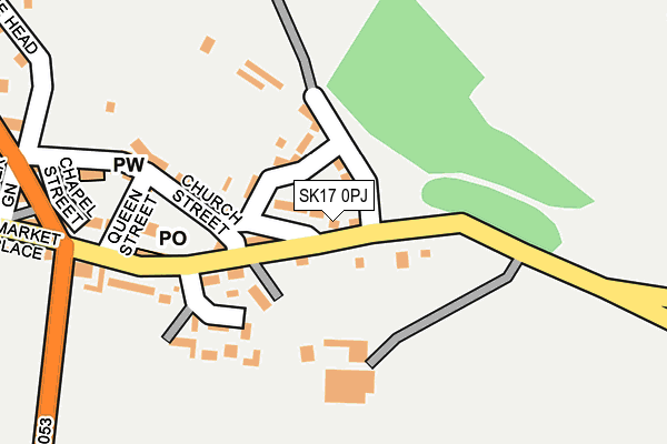 SK17 0PJ map - OS OpenMap – Local (Ordnance Survey)