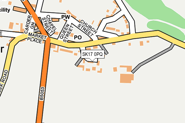 SK17 0PQ map - OS OpenMap – Local (Ordnance Survey)