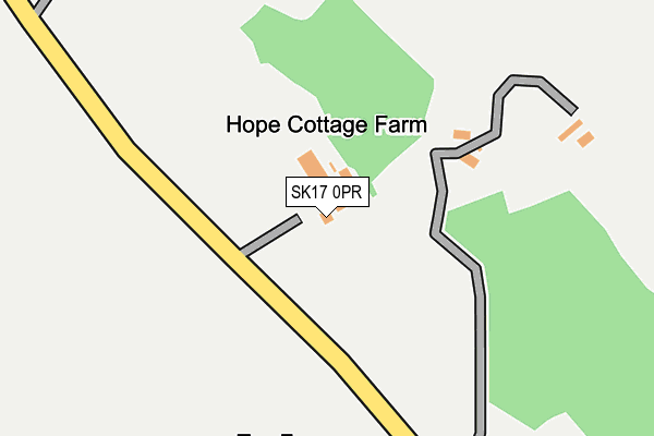 SK17 0PR map - OS OpenMap – Local (Ordnance Survey)