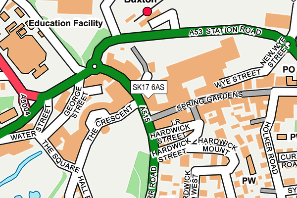 SK17 6AS map - OS OpenMap – Local (Ordnance Survey)
