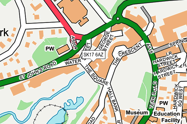SK17 6AZ map - OS OpenMap – Local (Ordnance Survey)