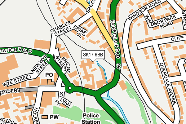 SK17 6BB map - OS OpenMap – Local (Ordnance Survey)