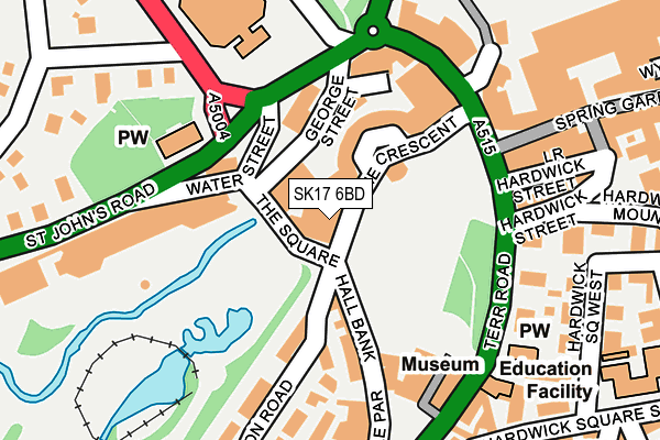 SK17 6BD map - OS OpenMap – Local (Ordnance Survey)