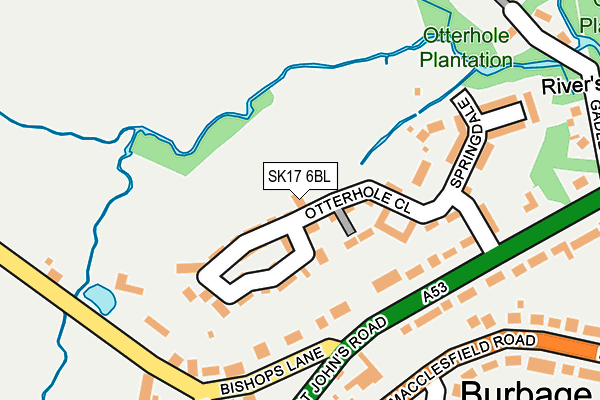 SK17 6BL map - OS OpenMap – Local (Ordnance Survey)