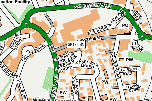 SK17 6BN map - OS OpenMap – Local (Ordnance Survey)